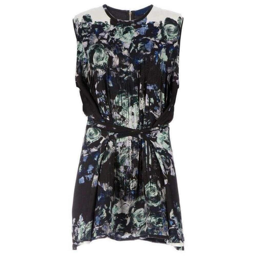 Sharon Wauchob - Floral Printed Fringe Silk Dress - IT 42